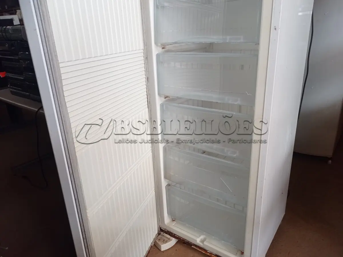 LOTE 276 - 01 FREEZER VERTICAL MARCA ELECTROLUX 220V. (NO ESTADO) ATENÇÃO! FAZER A VISITAÇÃO ANTES DE ARREMATAR, NÃO SABEMOS SE FUNCIONA. LEILÃO NÃO TEM GARANTIA E NEM DEVOLUÇÃO, SUJEITO A POSSÍVEIS AVARIAS VISÍVEIS/OCULTAS E/OU AUSÊNCIA DE COMPONENTES.