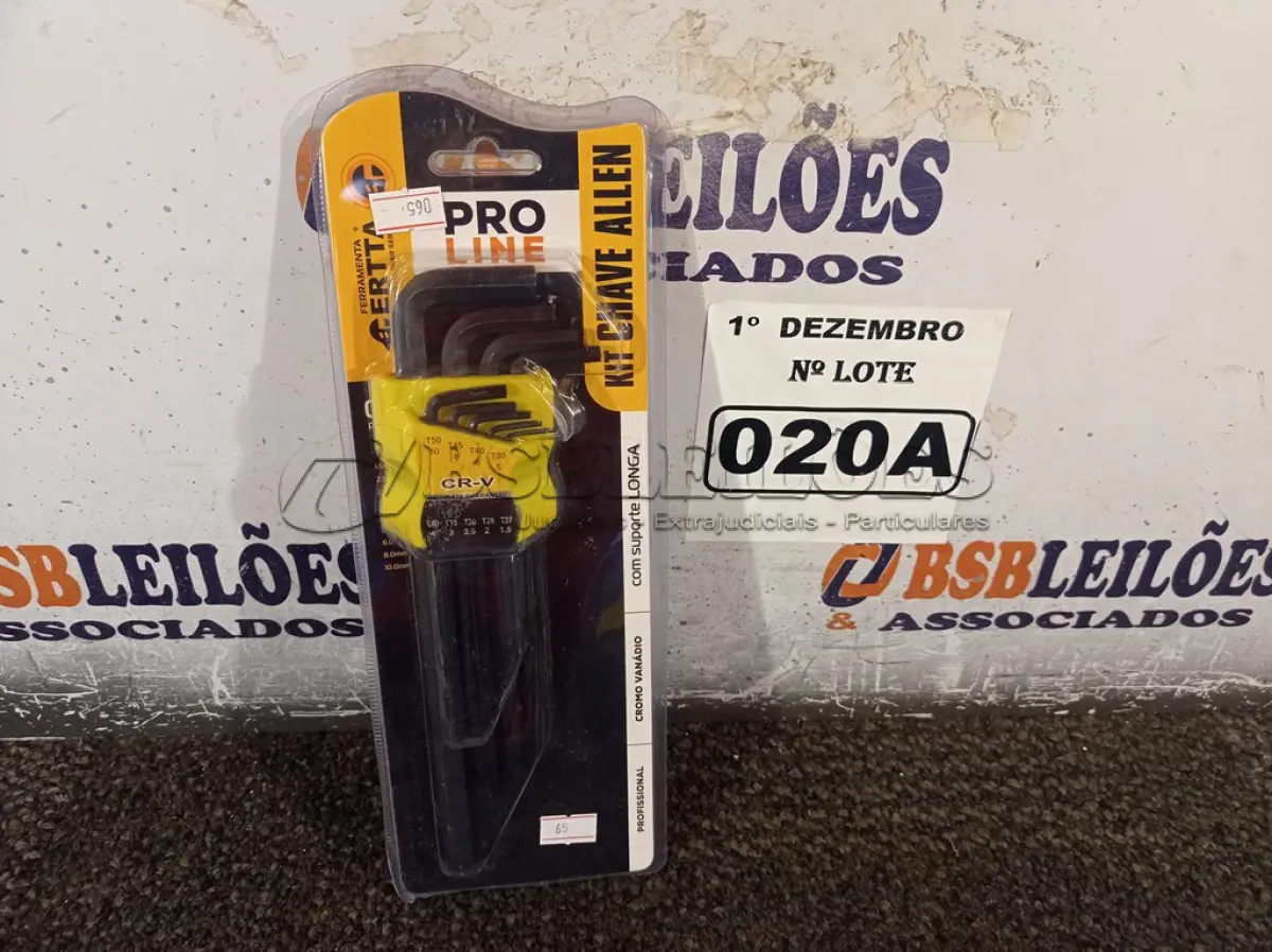 LOTE 020 - 01 KIT DE CHAVE ALLEN. (NO ESTADO) ATENÇÃO! FAZER A VISITAÇÃO ANTES DE ARREMATAR, NÃO SABEMOS SE FUNCIONA. LEILÃO NÃO TEM GARANTIA E NEM DEVOLUÇÃO, SUJEITO A POSSÍVEIS AVARIAS VISÍVEIS/OCULTAS E/OU AUSÊNCIA DE COMPONENTES.