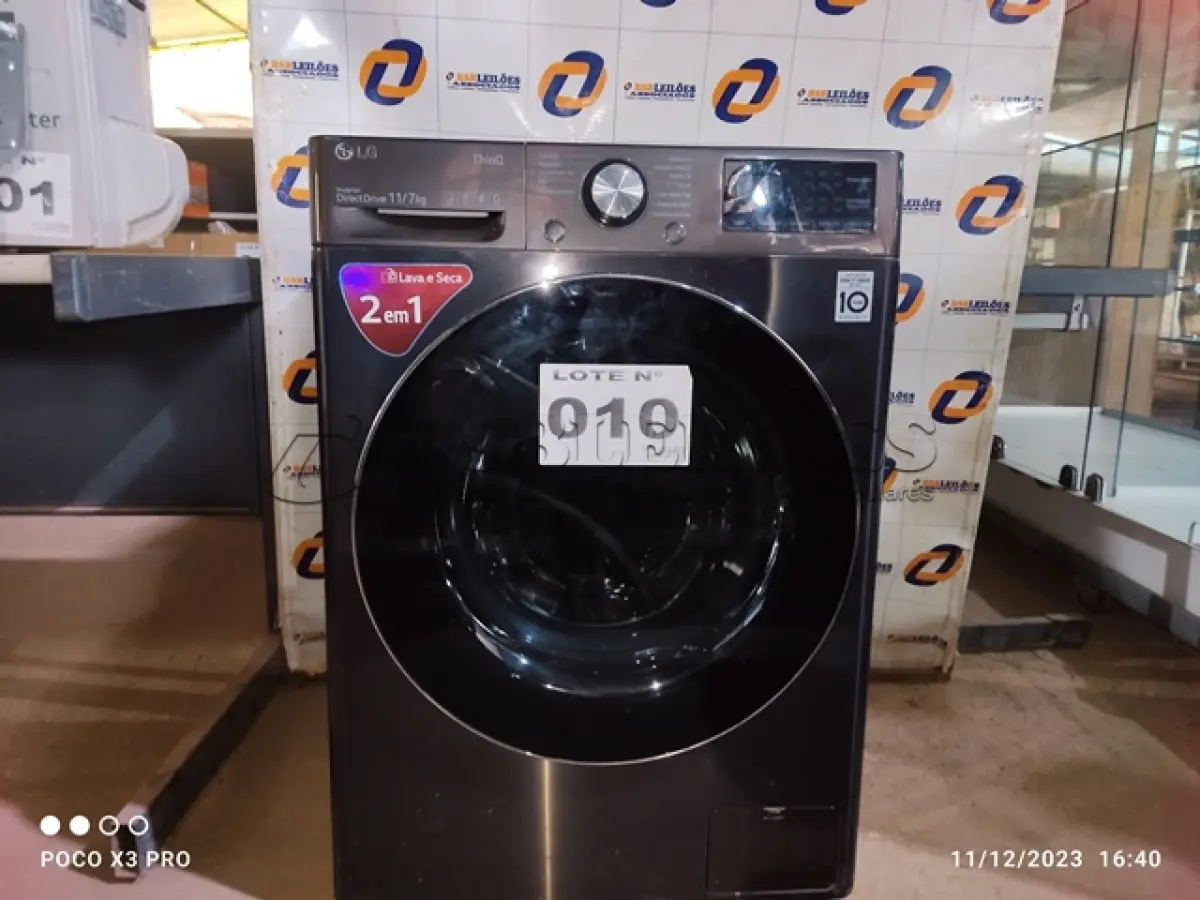 LOTE 010 - 01 - LAVA E SECA SMART COM INTELIGÊNCIA ARTIFICIAL AIDD 11KG LG INVERTER 220VOLTS (NO ESTADO, NÃO SABEMOS SE FUNCIONA. LEILÃO NÃO TEM GARANTIA E NEM DEVOLUÇÃO, SUJEITO A POSSÍVEIS AVARIAS VISÍVEIS/OCULTAS E/OU AUSÊNCIA DE COMPONENTES)