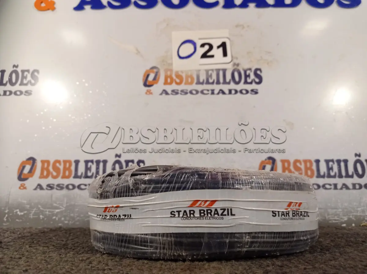 LOTE 021 - 01 ROLO DE CABO FLEXÍVEL 100M 1X2.5MM COR PRETA STAR BRAZIL COM SELO INMETRO. (NOVO). (NO ESTADO, NÃO SABEMOS SE FUNCIONA. LEILÃO NÃO TEM GARANTIA E NEM DEVOLUÇÃO).