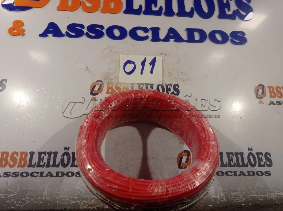 LOTE 011 - 01 ROLO DE CABO FLEXÍVEL 100M 1X2,5MM COR VERMELHO STAR BRAZIL COM SELO INMETRO. (NOVO). (NO ESTADO, NÃO SABEMOS SE FUNCIONA. LEILÃO NÃO TEM GARANTIA E NEM DEVOLUÇÃO).