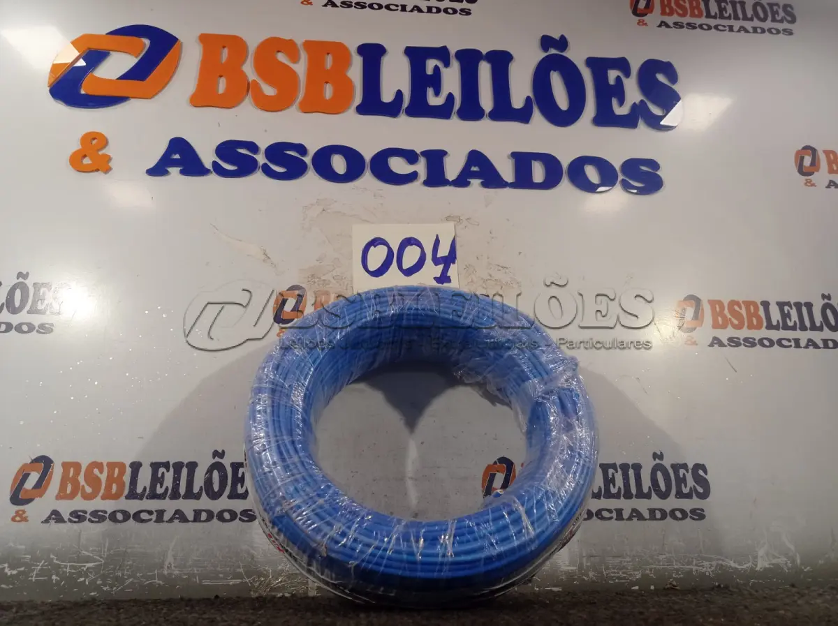 LOTE 004 - 01 ROLO DE CABO FLEXÍVEL 100M 1X4MM COR AZUL STAR BRAZIL COM SELO INMETRO. (NOVO). (NO ESTADO, NÃO SABEMOS SE FUNCIONA. LEILÃO NÃO TEM GARANTIA E NEM DEVOLUÇÃO).