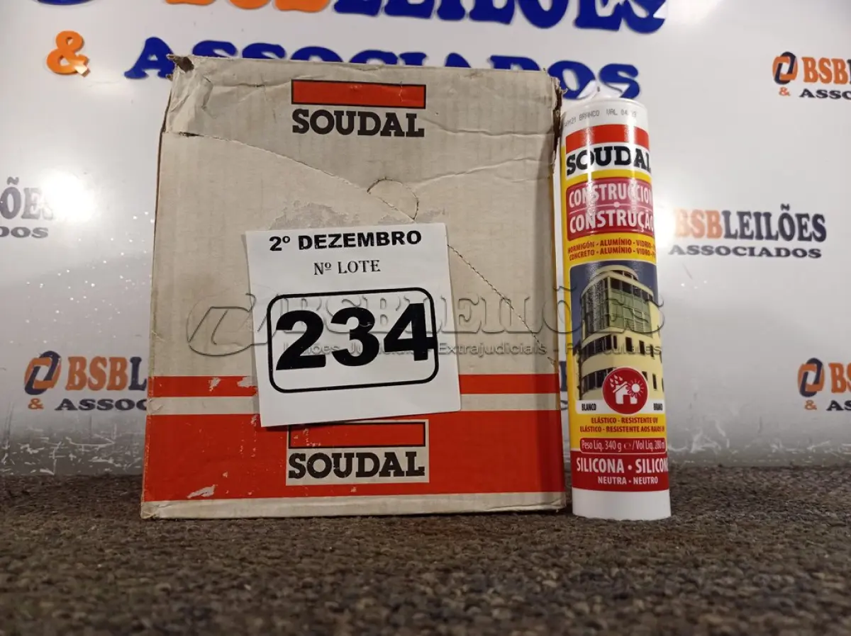 LOTE 234 - 12 TUBOS DE SILICONE NEUTRO PARA CONSTRUÇÃO 340G BRANCO. (NO ESTADO) ATENÇÃO! FAZER A VISITAÇÃO ANTES DE ARREMATAR, NÃO SABEMOS SE FUNCIONA. LEILÃO NÃO TEM GARANTIA E NEM DEVOLUÇÃO, SUJEITO A POSSÍVEIS AVARIAS VISÍVEIS/OCULTAS E/OU AUSÊNCIA DE COMPONENTES.