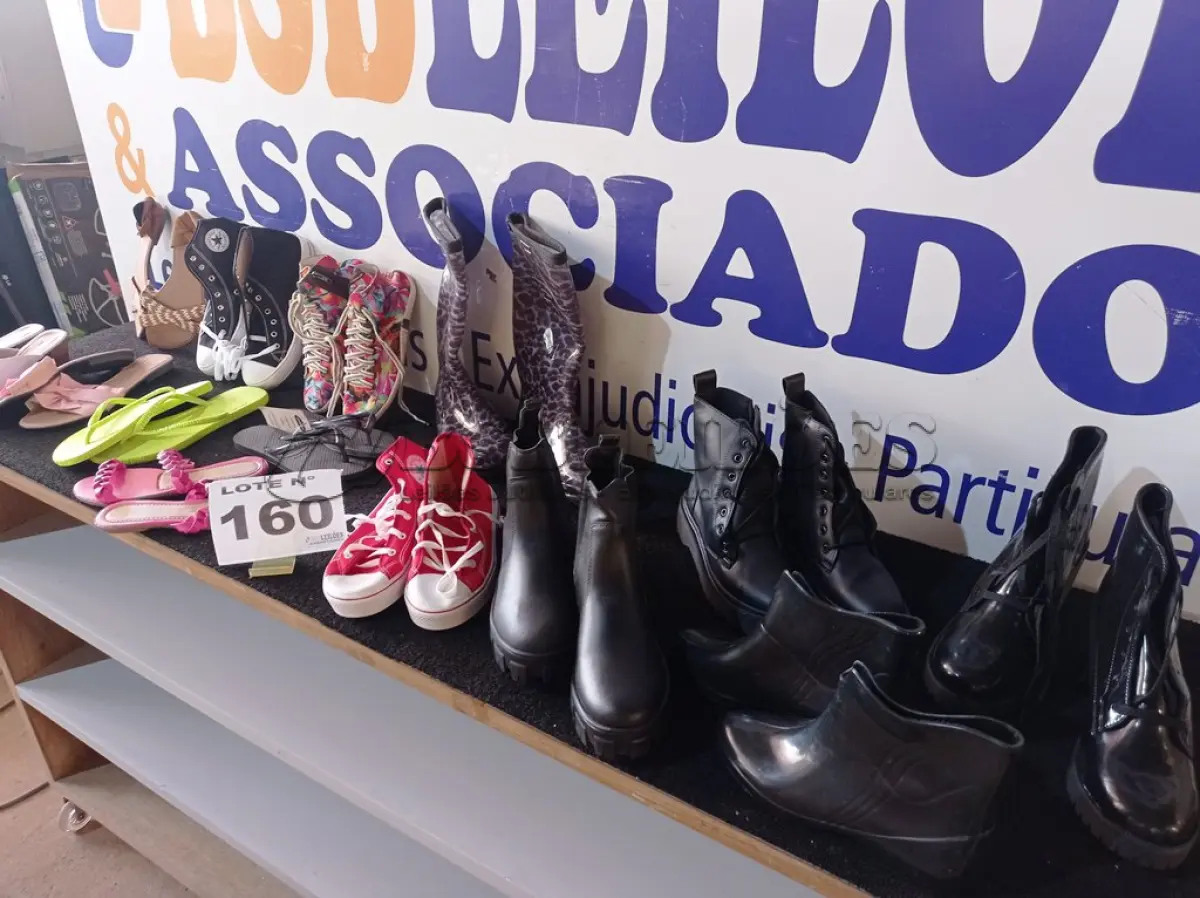 LOTE 160 - 14 – CALÇADOS FEMININOS VARIADOS (NO ESTADO, NÃO SABEMOS SE FUNCIONA. LEILÃO NÃO TEM GARANTIA E NEM DEVOLUÇÃO, SUJEITO A POSSÍVEIS AVARIAS VISÍVEIS/OCULTAS E/OU AUSÊNCIA DE COMPONENTES)