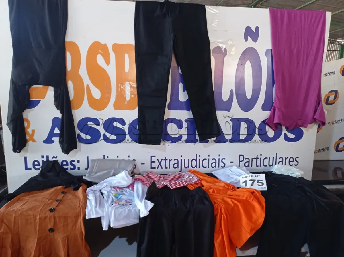 LOTE 175 - 40 – PEÇAS DE ROUPAS FEMININAS (APROXIMADAMENTE) (NO ESTADO, NÃO SABEMOS SE FUNCIONA. LEILÃO NÃO TEM GARANTIA E NEM DEVOLUÇÃO, SUJEITO A POSSÍVEIS AVARIAS VISÍVEIS/OCULTAS E/OU AUSÊNCIA DE COMPONENTES)