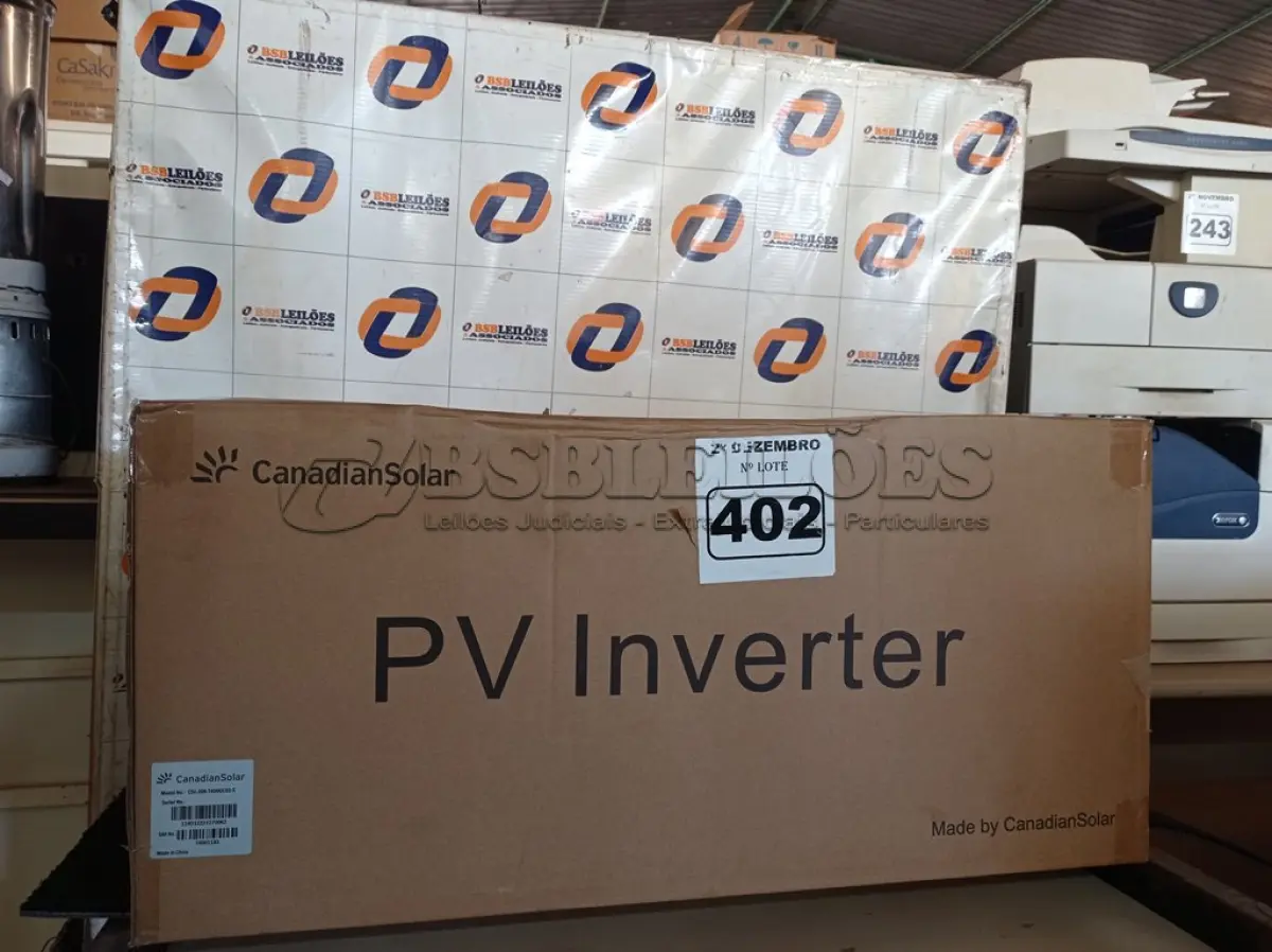 LOTE 402 - 01 INVERSOR CANADIAN TRI 380V CSI-30K-T400GL01-E. (NO ESTADO) ATENÇÃO! FAZER A VISITAÇÃO ANTES DE ARREMATAR, NÃO SABEMOS SE FUNCIONA. LEILÃO NÃO TEM GARANTIA E NEM DEVOLUÇÃO, SUJEITO A POSSÍVEIS AVARIAS VISÍVEIS/OCULTAS E/OU AUSÊNCIA DE COMPONENTES.