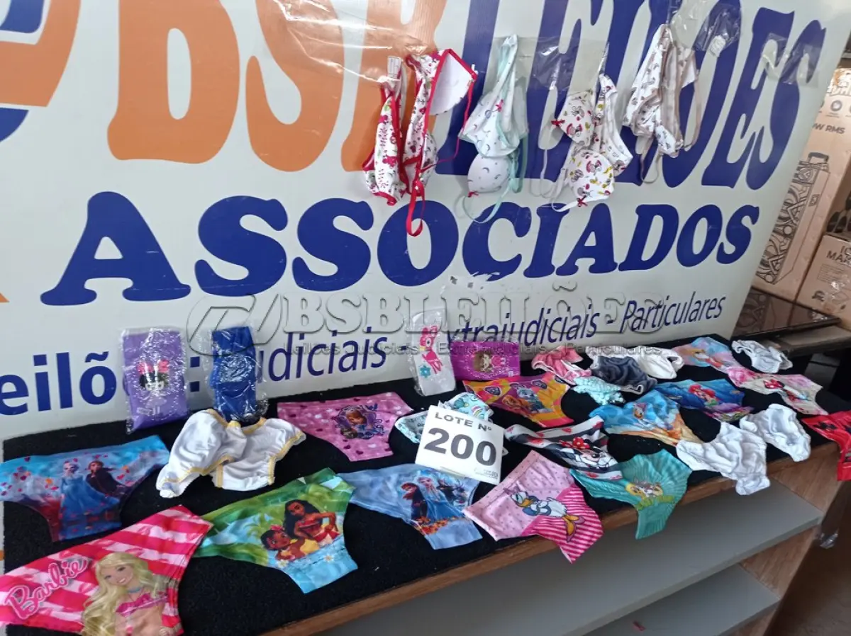 LOTE 200 - 30 – PEÇAS INTIMAS INFANTIL FEMININAS (APROXIMADAMENTE)(NO ESTADO, NÃO SABEMOS SE FUNCIONA. LEILÃO NÃO TEM GARANTIA E NEM DEVOLUÇÃO, SUJEITO A POSSÍVEIS AVARIAS VISÍVEIS/OCULTAS E/OU AUSÊNCIA DE COMPONENTES)