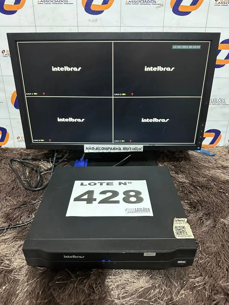 LOTE 428 - 01 - DVR 04 CANAIS INTELBRAS (NO ESTADO, NÃO SABEMOS SE FUNCIONA. LEILÃO NÃO TEM GARANTIA E NEM DEVOLUÇÃO, SUJEITO A POSSÍVEIS AVARIAS VISÍVEIS/OCULTAS E/OU AUSÊNCIA DE COMPONENTES)