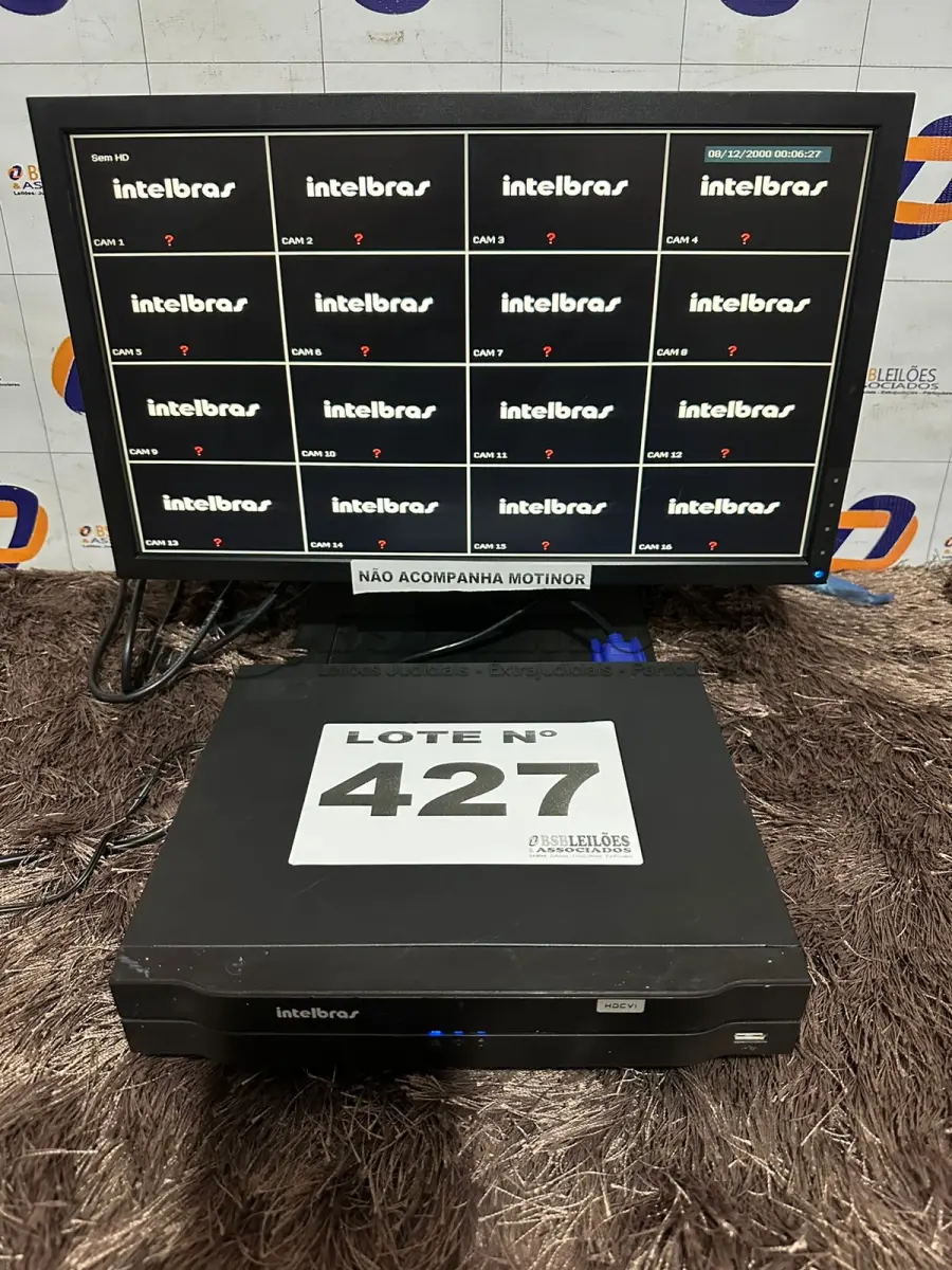 LOTE 427 - 01 - DVR 16 CANAIS INTELBRAS (NO ESTADO, NÃO SABEMOS SE FUNCIONA. LEILÃO NÃO TEM GARANTIA E NEM DEVOLUÇÃO, SUJEITO A POSSÍVEIS AVARIAS VISÍVEIS/OCULTAS E/OU AUSÊNCIA DE COMPONENTES)