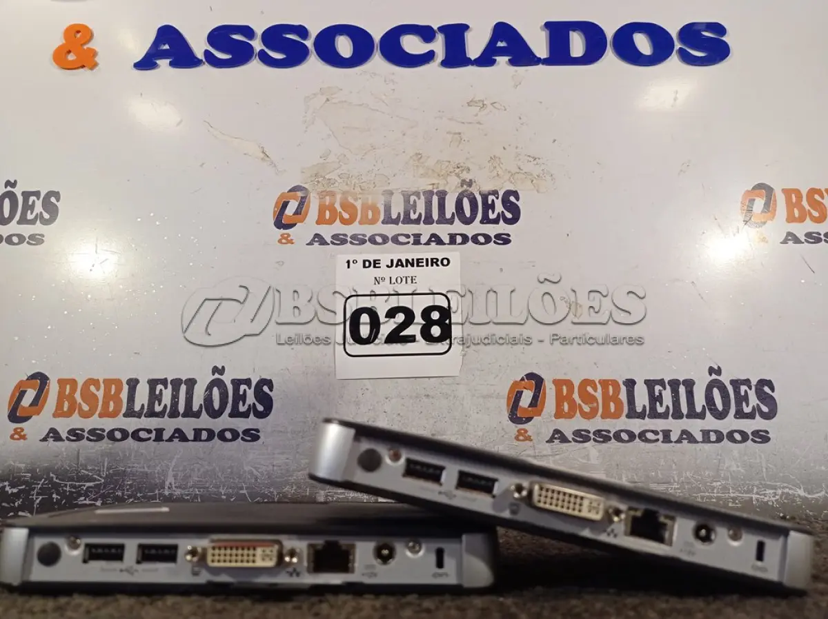 LOTE 028 - 02 TERMINAIS WYSE. (NO ESTADO) ATENÇÃO! FAZER A VISITAÇÃO ANTES DE ARREMATAR, NÃO SABEMOS SE FUNCIONA. LEILÃO NÃO TEM GARANTIA E NEM DEVOLUÇÃO, SUJEITO A POSSÍVEIS AVARIAS VISÍVEIS/OCULTAS E/OU AUSÊNCIA DE COMPONENTES.