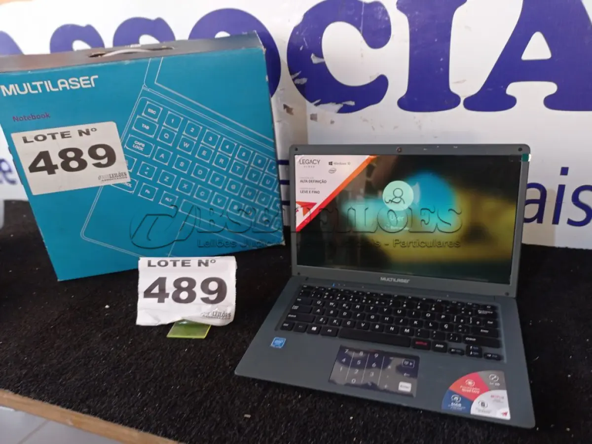 LOTE 489 - 01 - NOTEBOOK MULTILASER PC134 LEGACY BOOK, ATOM Z8350 (NO ESTADO, NÃO SABEMOS SE FUNCIONA. LEILÃO NÃO TEM GARANTIA E NEM DEVOLUÇÃO, SUJEITO A POSSÍVEIS AVARIAS VISÍVEIS/OCULTAS E/OU AUSÊNCIA DE COMPONENTES)