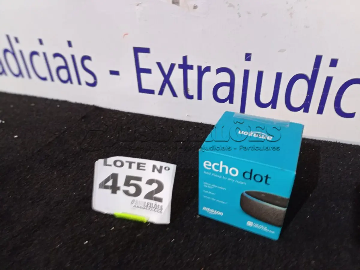 LOTE 452 - 01 - ALEXA AMAZON ECHO DOT 3 (NO ESTADO, NÃO SABEMOS SE FUNCIONA. LEILÃO NÃO TEM GARANTIA E NEM DEVOLUÇÃO, SUJEITO A POSSÍVEIS AVARIAS VISÍVEIS/OCULTAS E/OU AUSÊNCIA DE COMPONENTES)