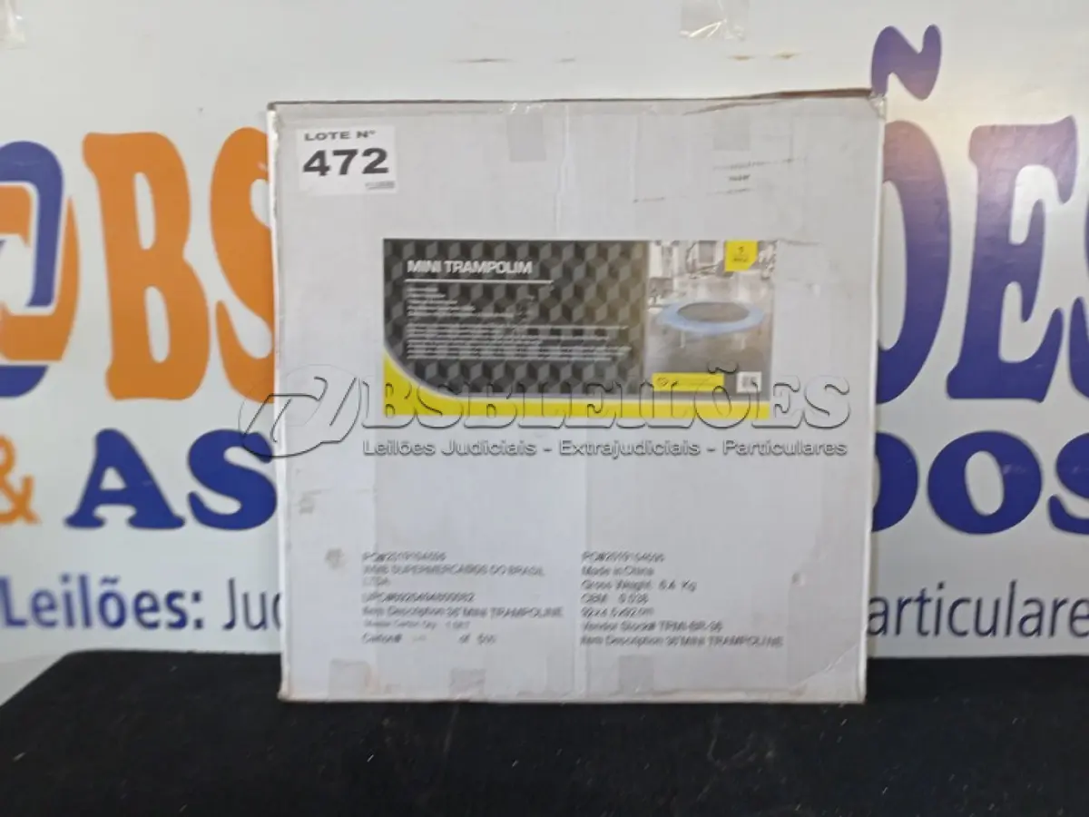 LOTE 472 - 01 - TRAMPOLIM/MINI CAMA ELÁSTICA (NO ESTADO, NÃO SABEMOS SE FUNCIONA. LEILÃO NÃO TEM GARANTIA E NEM DEVOLUÇÃO, SUJEITO A POSSÍVEIS AVARIAS VISÍVEIS/OCULTAS E/OU AUSÊNCIA DE COMPONENTES)