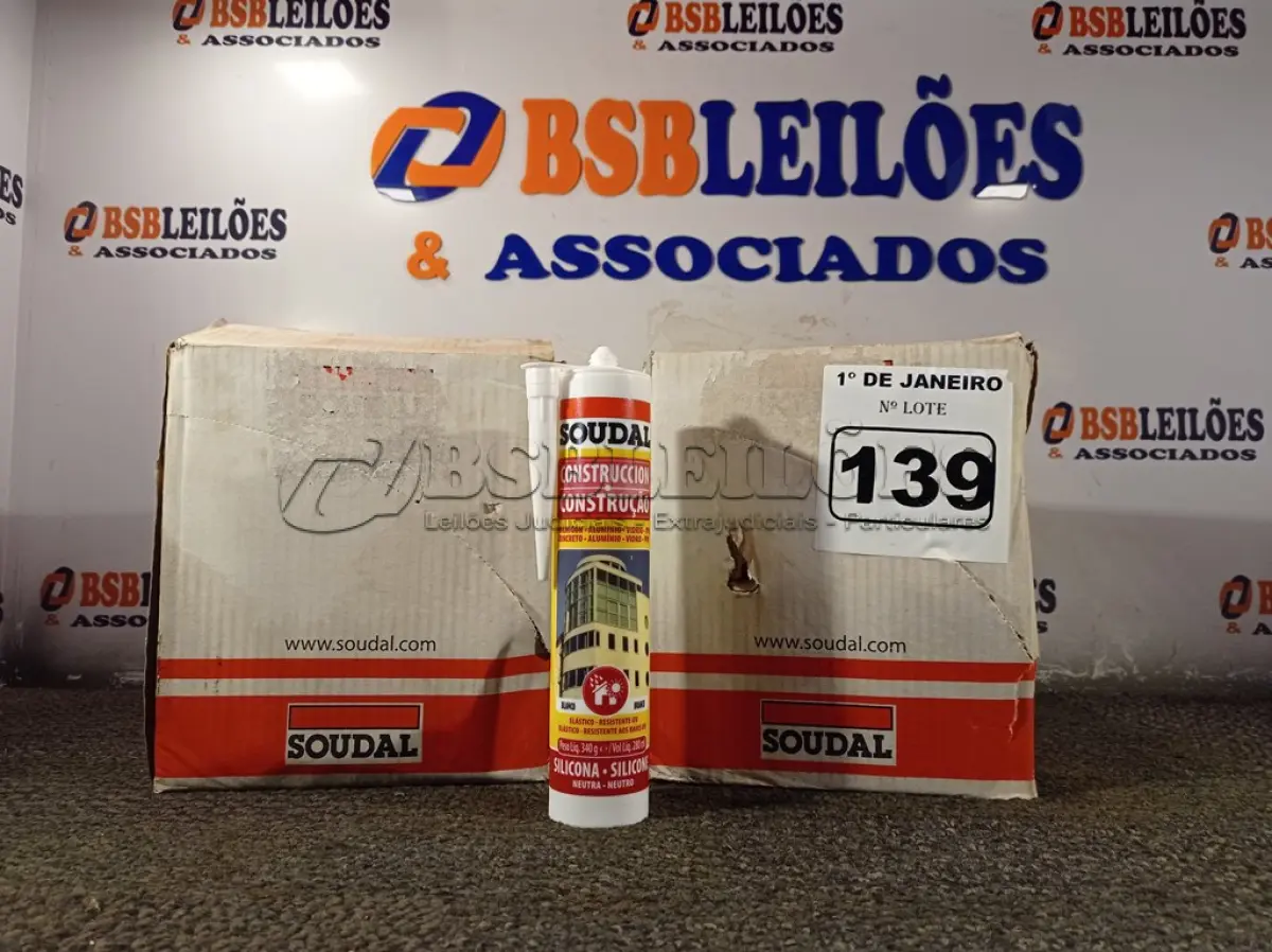 LOTE 139 - 24 TUBOS DE SILICONE NEUTRO PARA CONSTRUÇÃO 340G. (NO ESTADO) ATENÇÃO! FAZER A VISITAÇÃO ANTES DE ARREMATAR, NÃO SABEMOS SE FUNCIONA. LEILÃO NÃO TEM GARANTIA E NEM DEVOLUÇÃO, SUJEITO A POSSÍVEIS AVARIAS VISÍVEIS/OCULTAS E/OU AUSÊNCIA DE COMPONENTES.