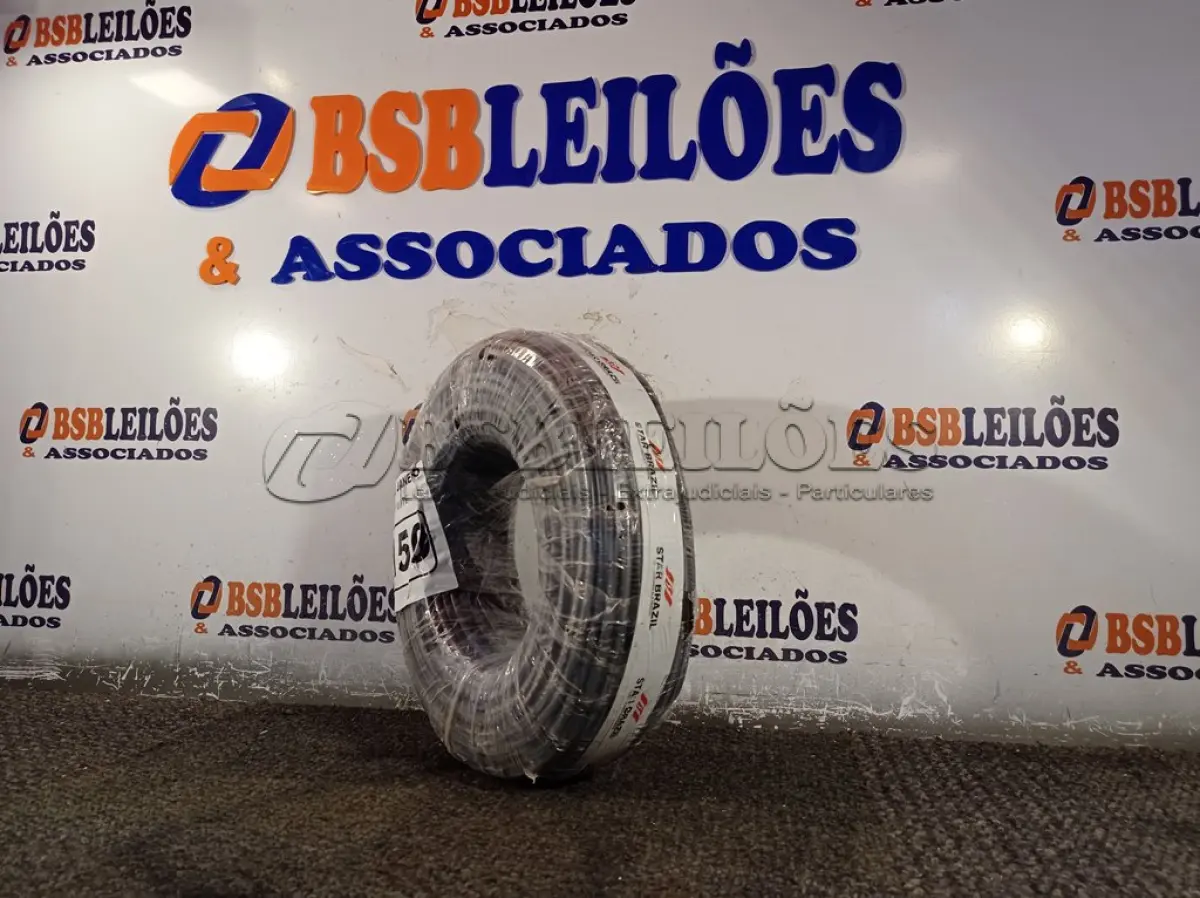LOTE 150 - 01 ROLO DE CABO FLEXÍVEL 100M 1X10MM NA COR PRETA(NOVO). (NO ESTADO) ATENÇÃO! FAZER A VISITAÇÃO ANTES DE ARREMATAR, NÃO SABEMOS SE FUNCIONA. LEILÃO NÃO TEM GARANTIA E NEM DEVOLUÇÃO, SUJEITO A POSSÍVEIS AVARIAS VISÍVEIS/OCULTAS E/OU AUSÊNCIA DE COMPONENTES.
