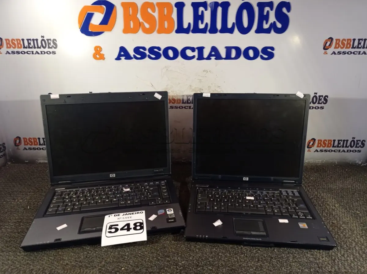 LOTE 548 - 02 NOTEBOOK’S MARCAS E MODELOS DIVERSOS. (NO ESTADO) ATENÇÃO! FAZER A VISITAÇÃO ANTES DE ARREMATAR, NÃO SABEMOS SE FUNCIONA. LEILÃO NÃO TEM GARANTIA E NEM DEVOLUÇÃO, SUJEITO A POSSÍVEIS AVARIAS VISÍVEIS/OCULTAS E/OU AUSÊNCIA DE COMPONENTES.