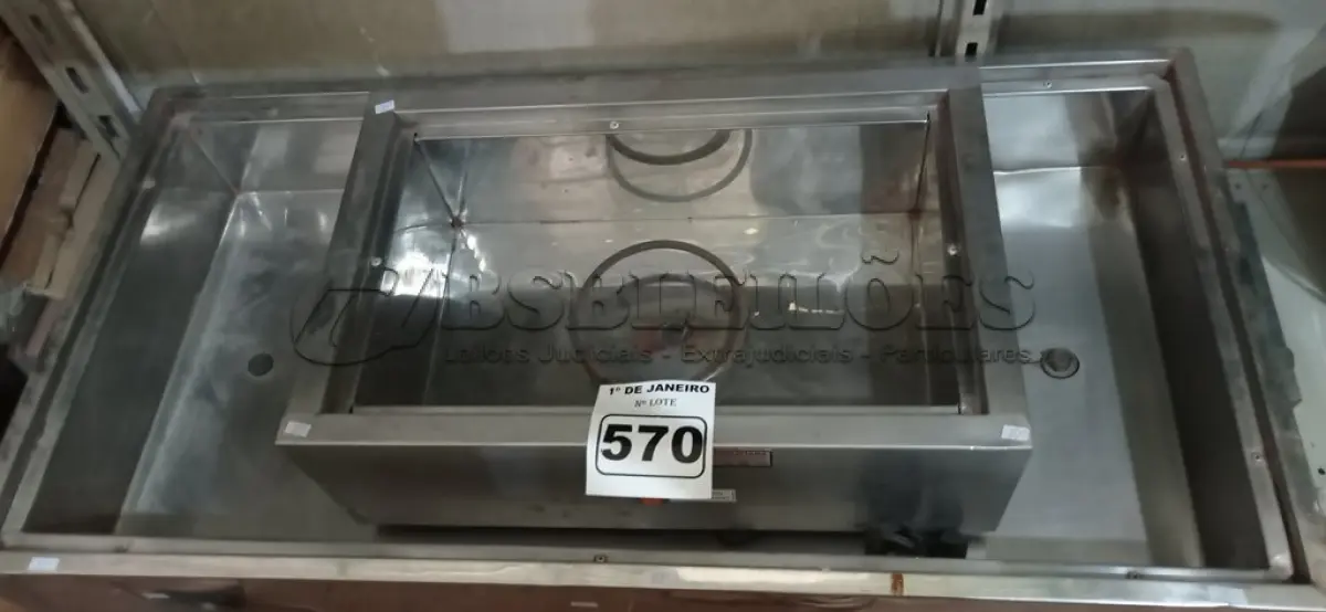 LOTE 570 - 02 BANHOS-MARIA EM AÇO INOX. (NO ESTADO) ATENÇÃO! FAZER A VISITAÇÃO ANTES DE ARREMATAR, NÃO SABEMOS SE FUNCIONA. LEILÃO NÃO TEM GARANTIA E NEM DEVOLUÇÃO, SUJEITO A POSSÍVEIS AVARIAS VISÍVEIS/OCULTAS E/OU AUSÊNCIA DE COMPONENTES.