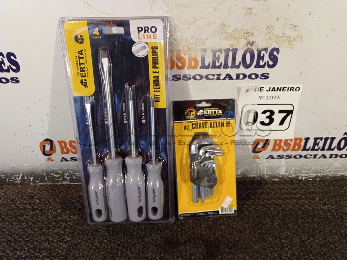 LOTE 037 - 01 KIT CHAVE ALLEN 09 PEÇAS E 01 KIT PHILIPS 04 PEÇAS. (NOVO)(NO ESTADO) ATENÇÃO! FAZER A VISITAÇÃO ANTES DE ARREMATAR, NÃO SABEMOS SE FUNCIONA. LEILÃO NÃO TEM GARANTIA E NEM DEVOLUÇÃO, SUJEITO A POSSÍVEIS AVARIAS VISÍVEIS/OCULTAS E/OU AUSÊNCIA DE COMPONENTES.