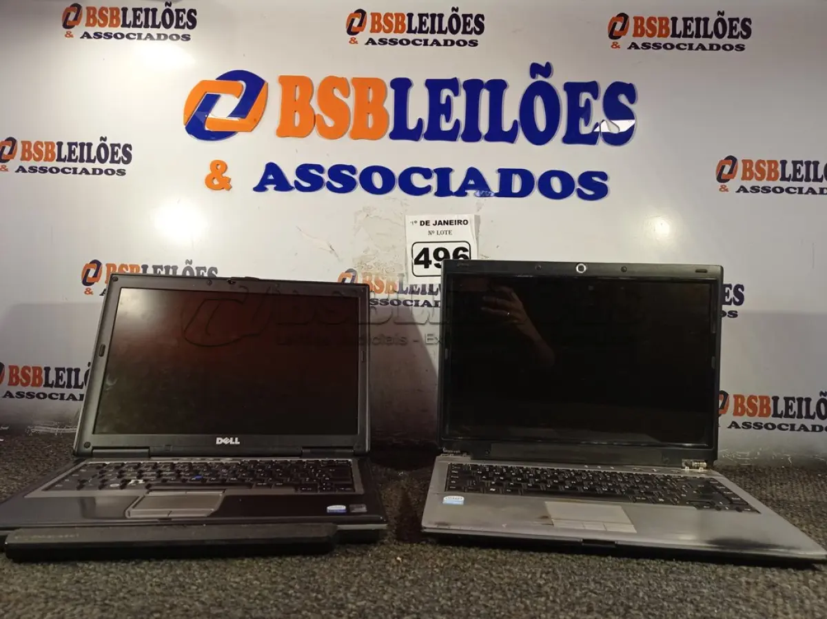 LOTE 496 - 02 NOTEBOOKS MARCAS E MODELOS DIVERSOS. (NO ESTADO) ATENÇÃO! FAZER A VISITAÇÃO ANTES DE ARREMATAR, NÃO SABEMOS SE FUNCIONA. LEILÃO NÃO TEM GARANTIA E NEM DEVOLUÇÃO, SUJEITO A POSSÍVEIS AVARIAS VISÍVEIS/OCULTAS E/OU AUSÊNCIA DE COMPONENTES.