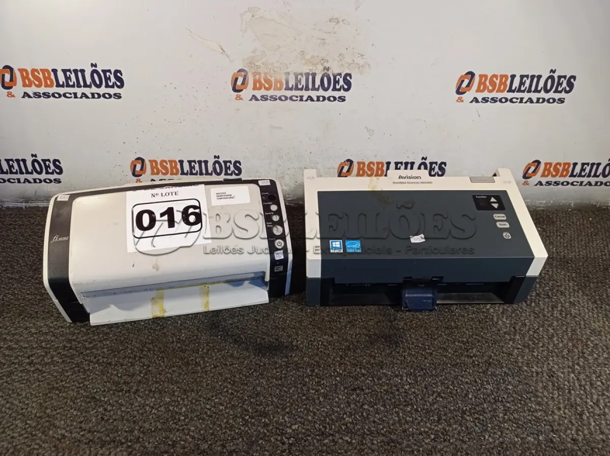 LOTE 016 - 02 SCANNERS, SENDO 01 MARCA AVISION E 01 FUJTSU. (NO ESTADO) ATENÇÃO! FAZER A VISITAÇÃO ANTES DE ARREMATAR, NÃO SABEMOS SE FUNCIONA. LEILÃO NÃO TEM GARANTIA E NEM DEVOLUÇÃO, SUJEITO A POSSÍVEIS AVARIAS VISÍVEIS/OCULTAS E/OU AUSÊNCIA DE COMPONENTES.