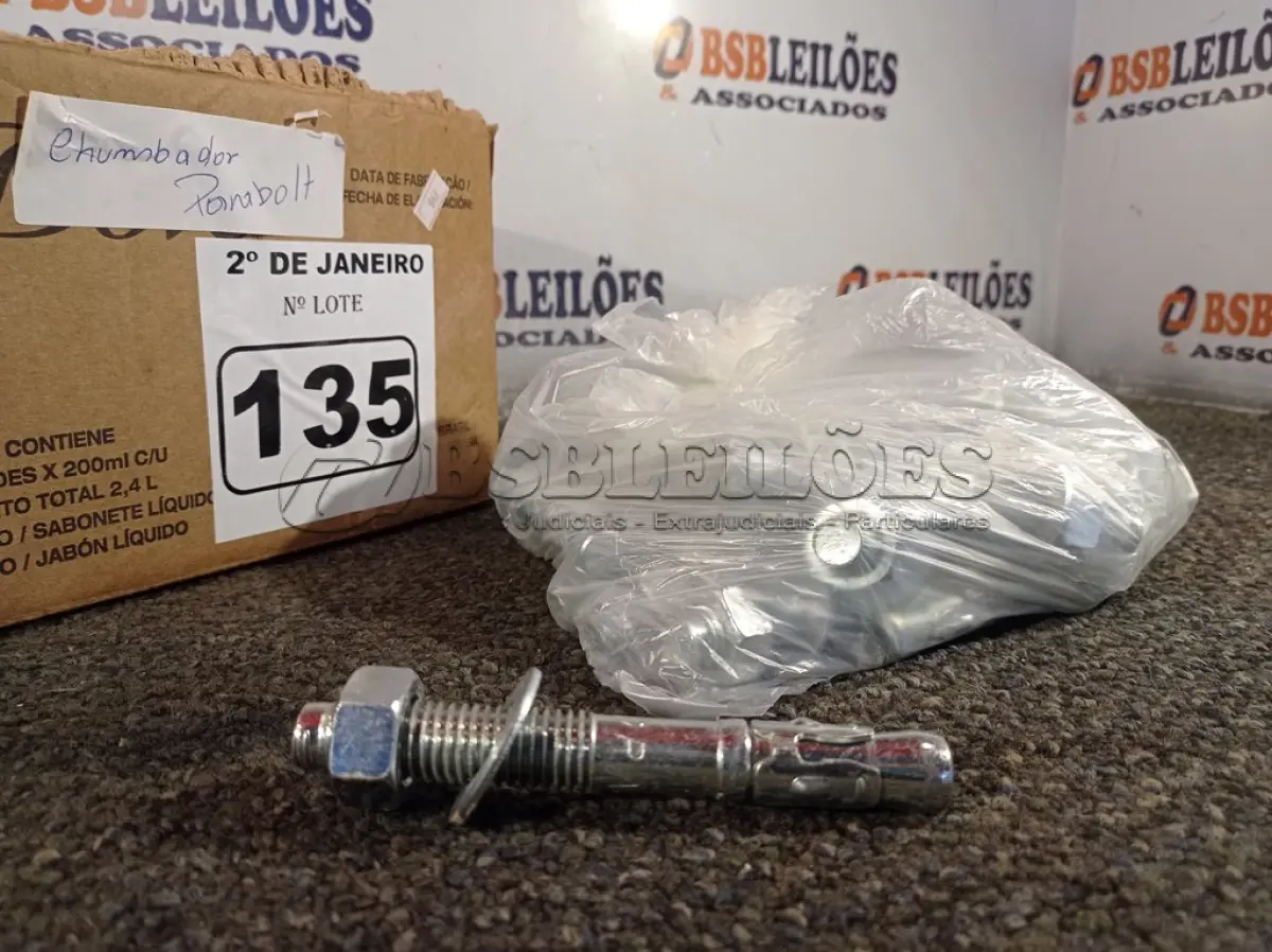 LOTE 135 - 01 LOTE COM VÁRIOS CHUMBADORES PARABOLT. (NO ESTADO) ATENÇÃO! FAZER A VISITAÇÃO ANTES DE ARREMATAR, NÃO SABEMOS SE FUNCIONA. LEILÃO NÃO TEM GARANTIA E NEM DEVOLUÇÃO, SUJEITO A POSSÍVEIS AVARIAS VISÍVEIS/OCULTAS E/OU AUSÊNCIA DE COMPONENTES.