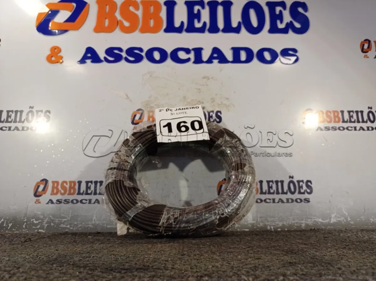 LOTE 160 - 01 ROLO DE CABO FLEXÍVEL 100M 1X4MM NA COR PRETA(NOVO). (NO ESTADO) ATENÇÃO! FAZER A VISITAÇÃO ANTES DE ARREMATAR, NÃO SABEMOS SE FUNCIONA. LEILÃO NÃO TEM GARANTIA E NEM DEVOLUÇÃO, SUJEITO A POSSÍVEIS AVARIAS VISÍVEIS/OCULTAS E/OU AUSÊNCIA DE COMPONENTES.