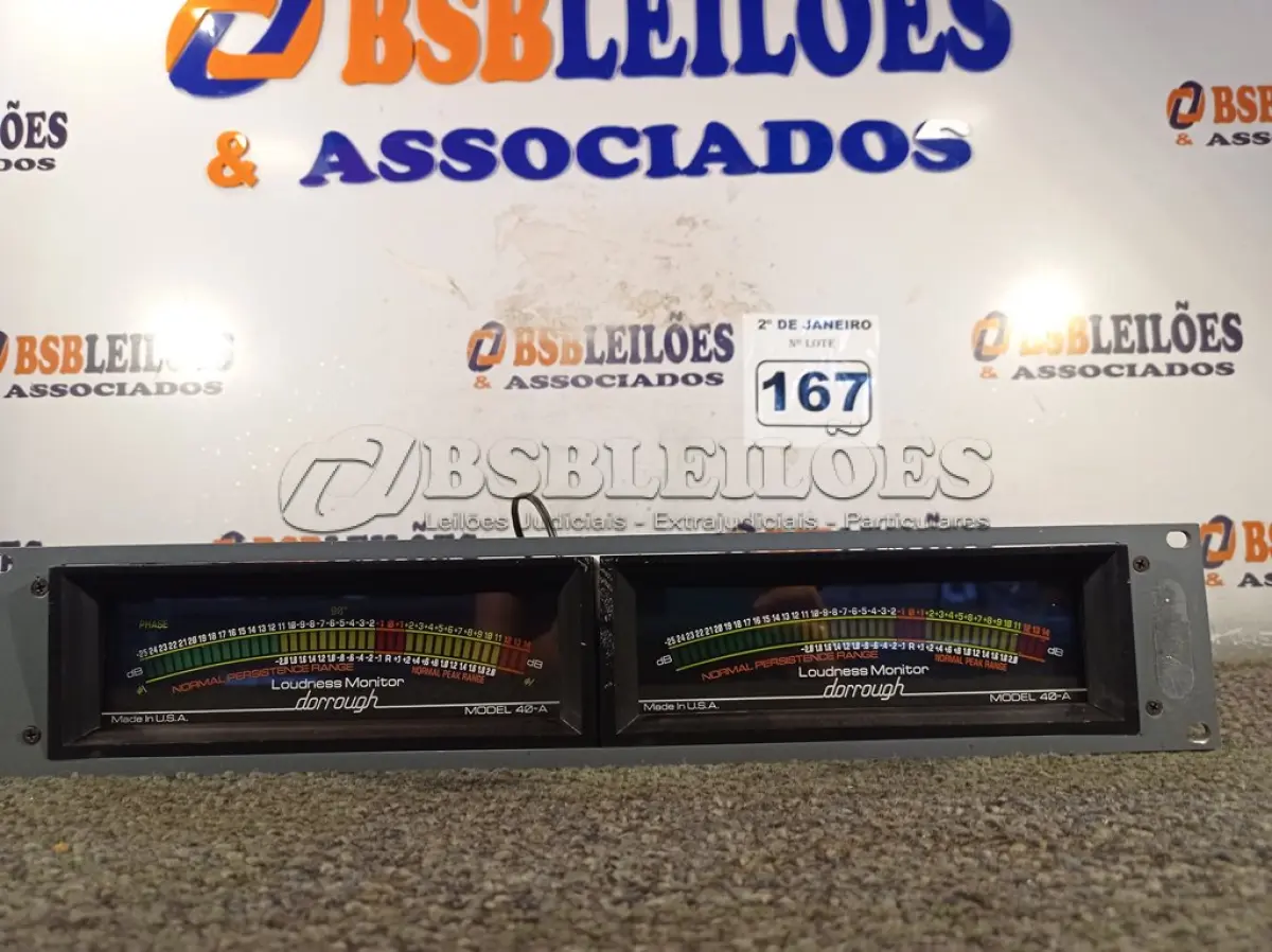 LOTE 167 - 01 MEDIDOR DE AÚDIO MODELO 40 A. (NO ESTADO) ATENÇÃO! FAZER A VISITAÇÃO ANTES DE ARREMATAR, NÃO SABEMOS SE FUNCIONA. LEILÃO NÃO TEM GARANTIA E NEM DEVOLUÇÃO, SUJEITO A POSSÍVEIS AVARIAS VISÍVEIS/OCULTAS E/OU AUSÊNCIA DE COMPONENTES.