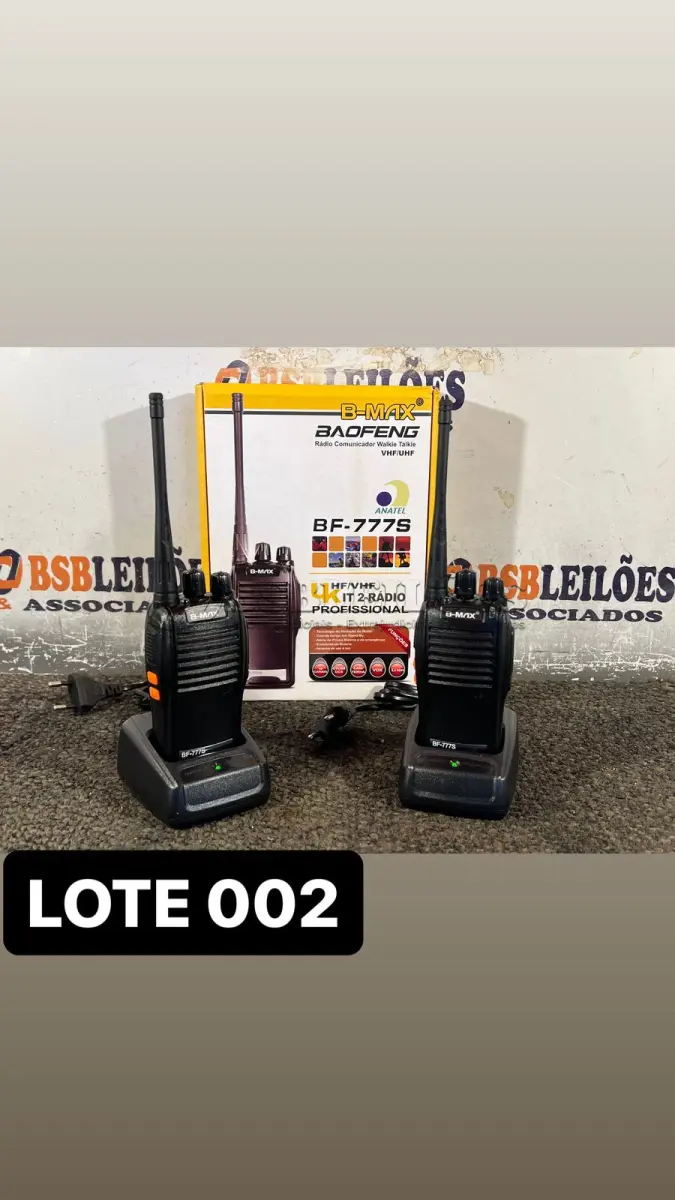 LOTE 002 - 01 KIT RÁDIO COMUNICADOR( NOVO ) ( NO ESTADO )
