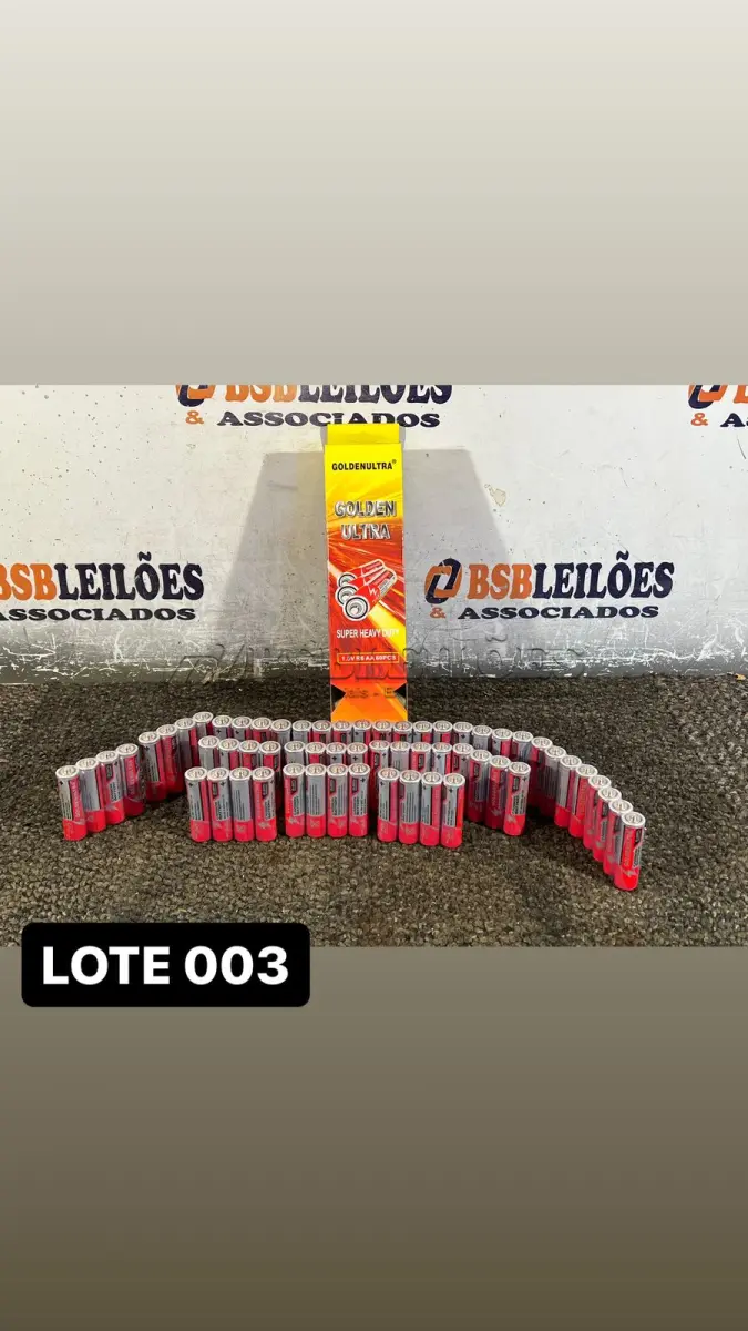 LOTE 003 - 01 CAIXA COM 60 PILHAS AA( NOVO ) ( NO ESTADO )