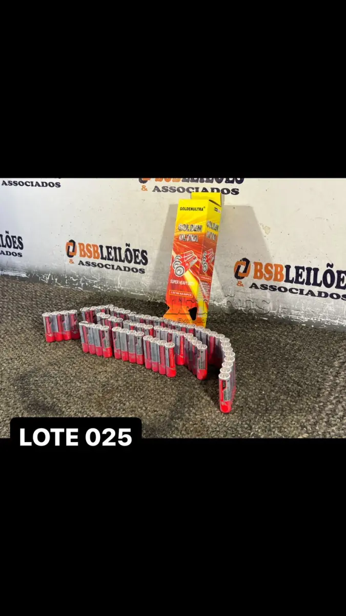 LOTE 025 - 01 CAIXA COM 60 PILHAS AA ( NOVO ) ( NO ESTADO )