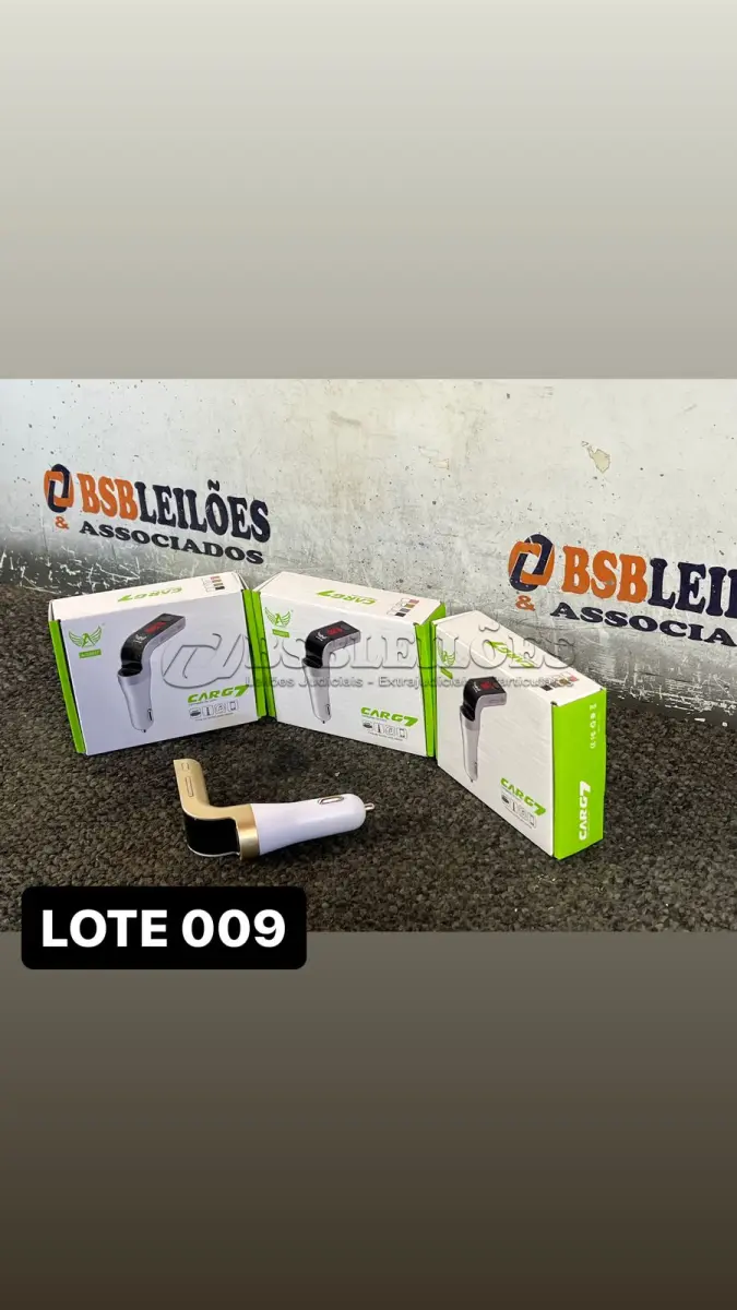 LOTE 009 - 03 CARREGADORES VEICULARES FASTCHARGERS COM USB E BLUETOOTH( NOVO ) ( NO ESTADO )