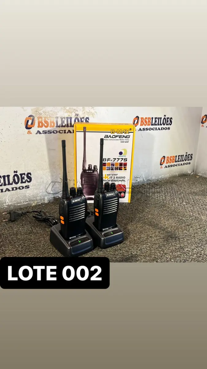 LOTE 002 - 01 KIT RÁDIO COMUNICADOR( NOVO ) ( NO ESTADO )