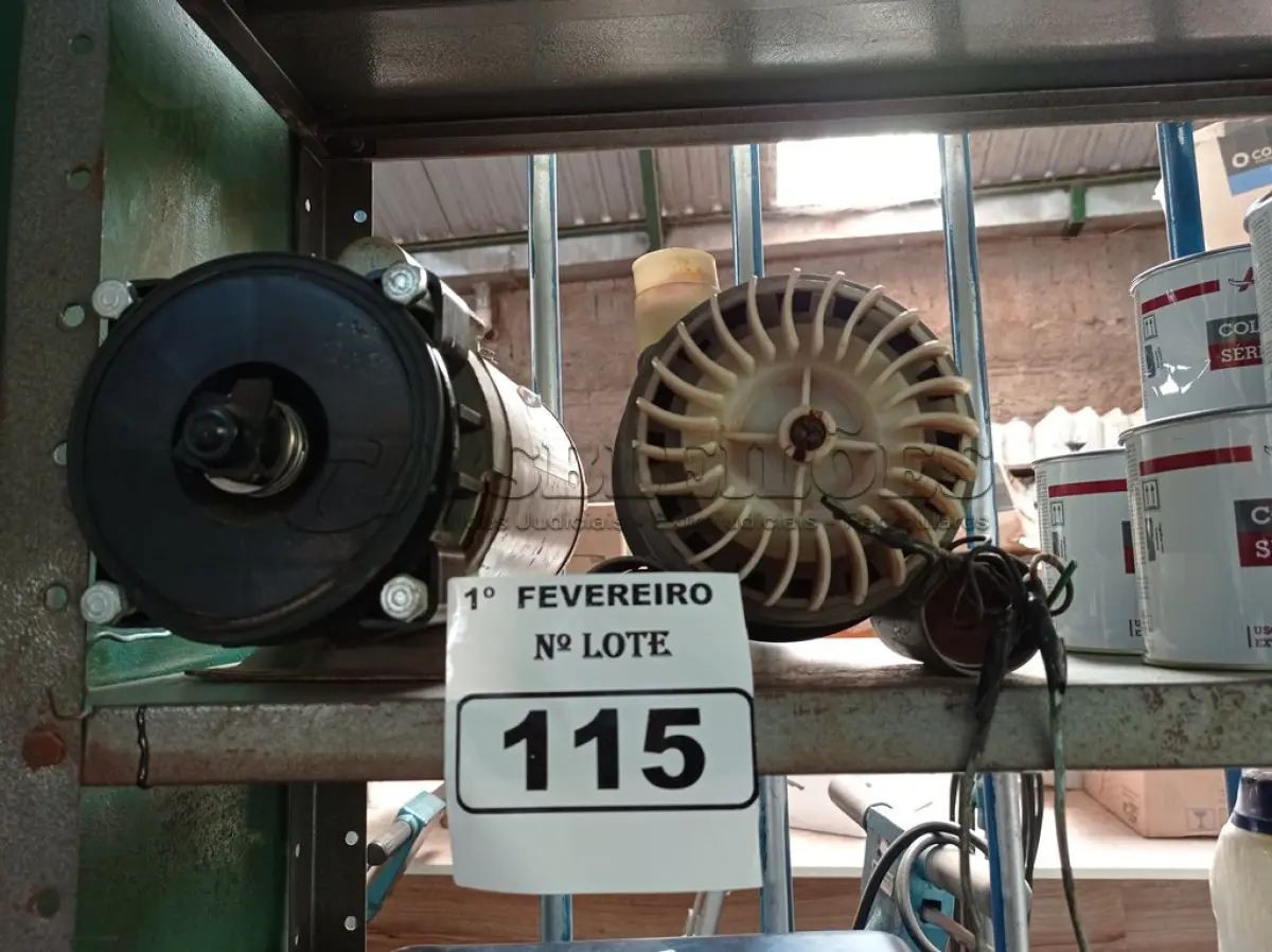 LOTE 115 - 02 MOTOBOMBAS PARA BANHEIRA DE HIDROMASSAGEM. (NO ESTADO) ATENÇÃO! FAZER A VISITAÇÃO ANTES DE ARREMATAR, NÃO SABEMOS SE FUNCIONA. LEILÃO NÃO TEM GARANTIA E NEM DEVOLUÇÃO, SUJEITO A POSSÍVEIS AVARIAS VISÍVEIS/OCULTAS E/OU AUSÊNCIA DE COMPONENTES.