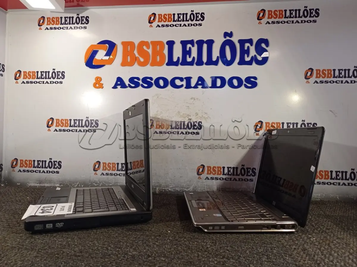 LOTE 034 - 02 NOTEBOOK’S MARCAS E MODELOS DIVERSOS PARA RETIRADA DE PEÇAS. (NO ESTADO) ATENÇÃO! FAZER A VISITAÇÃO ANTES DE ARREMATAR, NÃO SABEMOS SE FUNCIONA. LEILÃO NÃO TEM GARANTIA E NEM DEVOLUÇÃO, SUJEITO A POSSÍVEIS AVARIAS VISÍVEIS/OCULTAS E/OU AUSÊNCIA DE COMPONENTES.