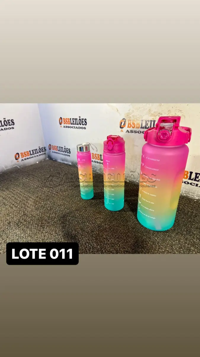 LOTE 011 - 01 KIT COM 3 GARRAFAS DE TAMANHOS DISTINTOS( NOVO ) ( NO ESTADO )