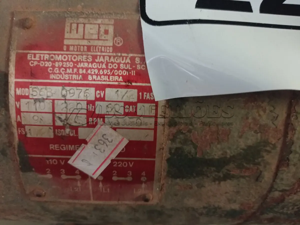 LOTE 227 - 01 BOMBA D’AGUA. (NO ESTADO) ATENÇÃO! FAZER A VISITAÇÃO ANTES DE ARREMATAR, NÃO SABEMOS SE FUNCIONA. LEILÃO NÃO TEM GARANTIA E NEM DEVOLUÇÃO, SUJEITO A POSSÍVEIS AVARIAS VISÍVEIS/OCULTAS E/OU AUSÊNCIA DE COMPONENTES.