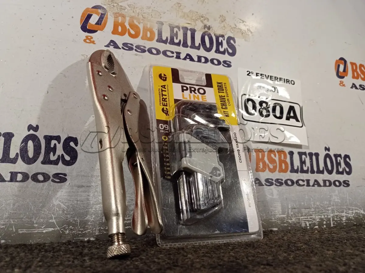 LOTE 080 - 01 KIT DE CHAVE TORX E 01 ALICATE DE PRESSÃO. (NO ESTADO) ATENÇÃO! FAZER A VISITAÇÃO ANTES DE ARREMATAR, NÃO SABEMOS SE FUNCIONA. LEILÃO NÃO TEM GARANTIA E NEM DEVOLUÇÃO, SUJEITO A POSSÍVEIS AVARIAS VISÍVEIS/OCULTAS E/OU AUSÊNCIA DE COMPONENTES.