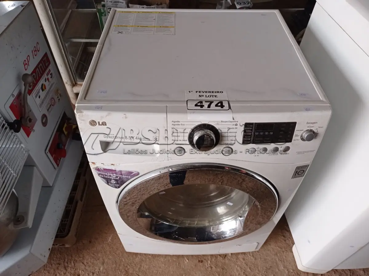 LOTE 474 - 01 SECADORA DE ROUPAS MARCA LG. (NO ESTADO) ATENÇÃO! FAZER A VISITAÇÃO ANTES DE ARREMATAR, NÃO SABEMOS SE FUNCIONA. LEILÃO NÃO TEM GARANTIA E NEM DEVOLUÇÃO, SUJEITO A POSSÍVEIS AVARIAS VISÍVEIS/OCULTAS E/OU AUSÊNCIA DE COMPONENTES.