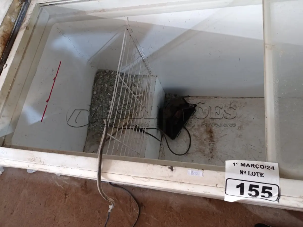 LOTE 155 - 01 FREEZER HORIZONTAL COM TAMPAS DE CORRER 220V. (NO ESTADO) ATENÇÃO! FAZER A VISITAÇÃO ANTES DE ARREMATAR, NÃO SABEMOS SE FUNCIONA. LEILÃO NÃO TEM GARANTIA E NEM DEVOLUÇÃO, SUJEITO A POSSÍVEIS AVARIAS VISÍVEIS/OCULTAS E/OU AUSÊNCIA DE COMPONENTES.