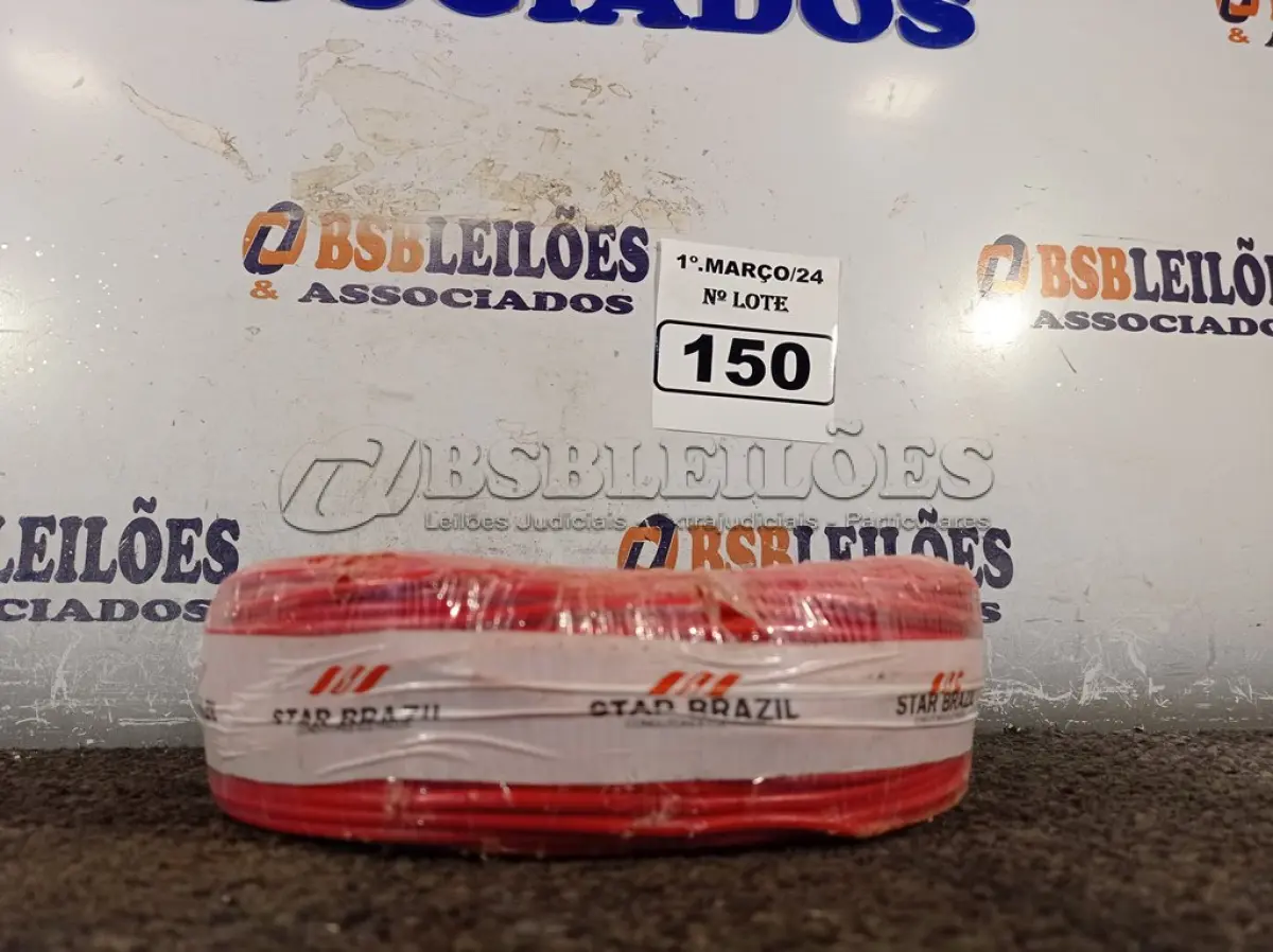 LOTE 150 - 01 ROLO DE CABO FLEXÍVEL 100M 1X2,5MM NA COR VERMELHA (NOVO). (NO ESTADO) ATENÇÃO! FAZER A VISITAÇÃO ANTES DE ARREMATAR, NÃO SABEMOS SE FUNCIONA. LEILÃO NÃO TEM GARANTIA E NEM DEVOLUÇÃO, SUJEITO A POSSÍVEIS AVARIAS VISÍVEIS/OCULTAS E/OU AUSÊNCIA DE COMPONENTES.
