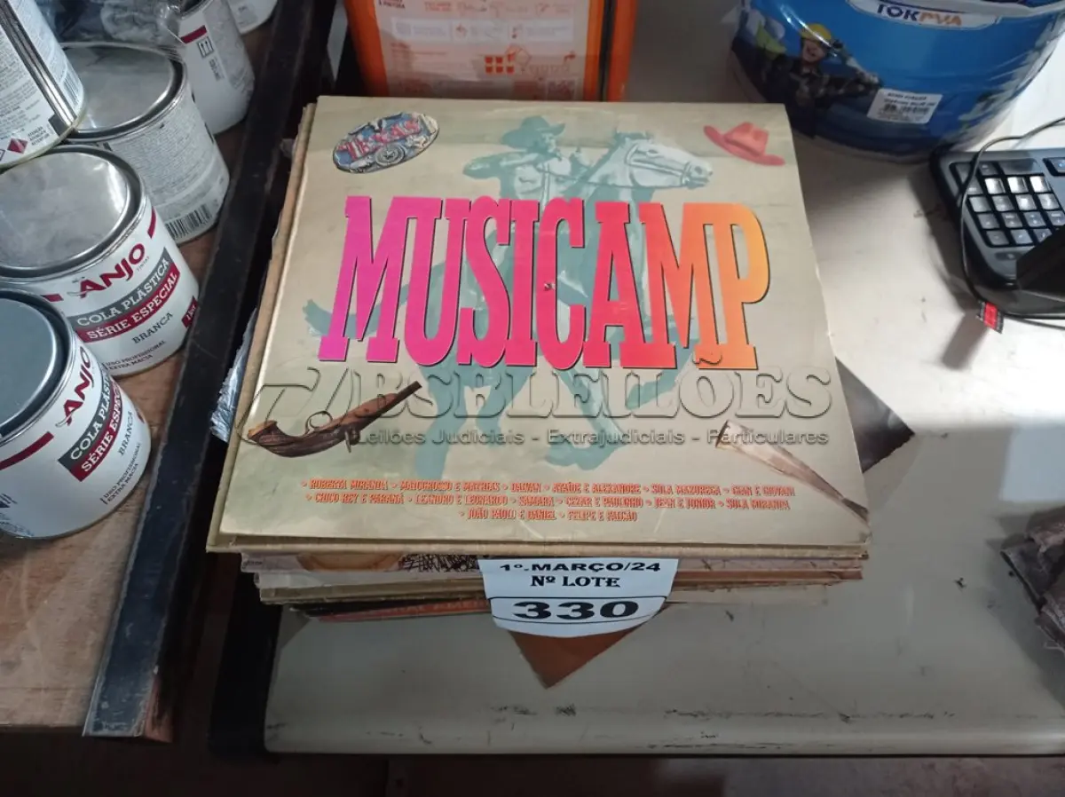 LOTE 330 - 01 LOTE COM VÁRIOS DISCOS DE VINIL. (NO ESTADO) ATENÇÃO! FAZER A VISITAÇÃO ANTES DE ARREMATAR, NÃO SABEMOS SE FUNCIONA. LEILÃO NÃO TEM GARANTIA E NEM DEVOLUÇÃO, SUJEITO A POSSÍVEIS AVARIAS VISÍVEIS/OCULTAS E/OU AUSÊNCIA DE COMPONENTES.