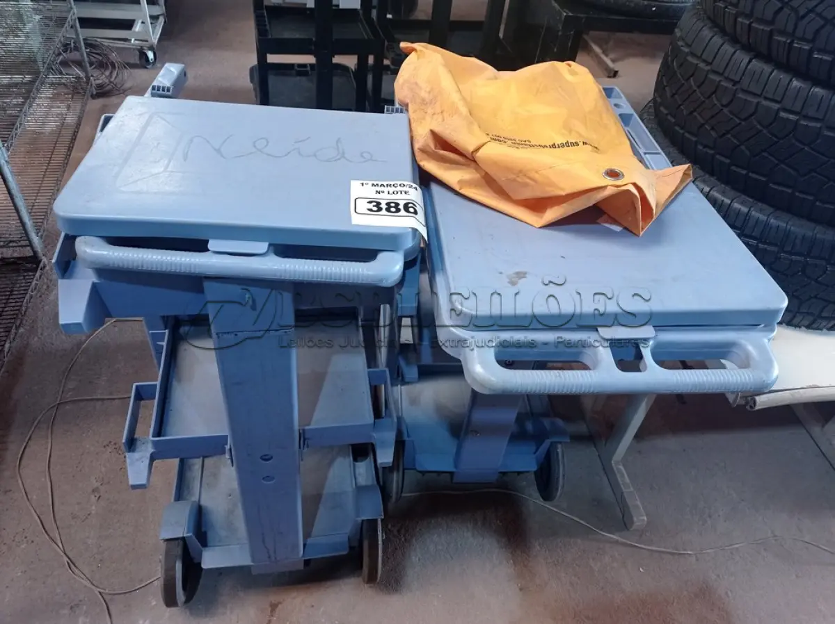 LOTE 386 - 02 CARRINHOS DE LIMPEZA INCOMPLETOS. (NO ESTADO) ATENÇÃO! FAZER A VISITAÇÃO ANTES DE ARREMATAR, NÃO SABEMOS SE FUNCIONA. LEILÃO NÃO TEM GARANTIA E NEM DEVOLUÇÃO, SUJEITO A POSSÍVEIS AVARIAS VISÍVEIS/OCULTAS E/OU AUSÊNCIA DE COMPONENTES.