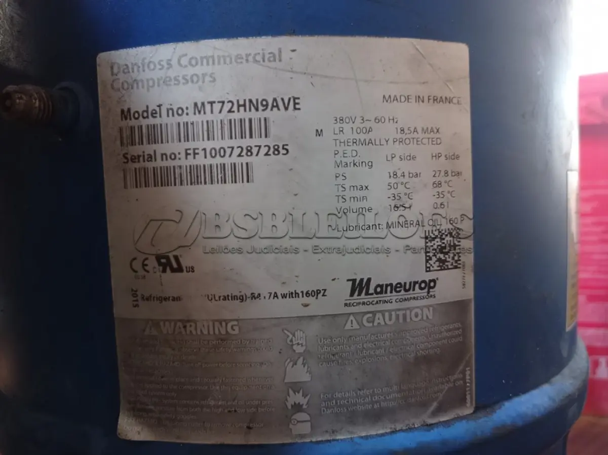 LOTE 449 - 01 MOTOR COMPRESSOR DE REFRIGERAÇÃO. (NO ESTADO) ATENÇÃO! FAZER A VISITAÇÃO ANTES DE ARREMATAR, NÃO SABEMOS SE FUNCIONA. LEILÃO NÃO TEM GARANTIA E NEM DEVOLUÇÃO, SUJEITO A POSSÍVEIS AVARIAS VISÍVEIS/OCULTAS E/OU AUSÊNCIA DE COMPONENTES.