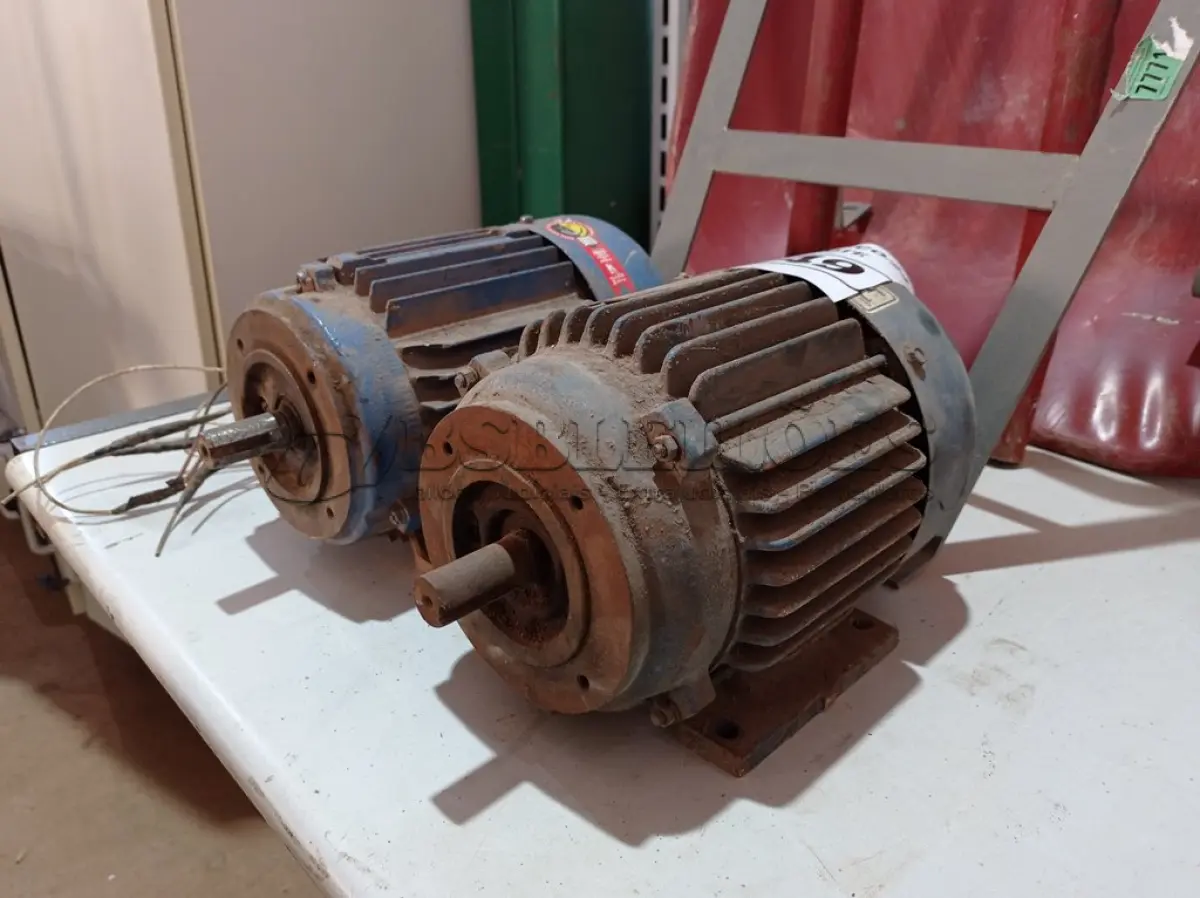 LOTE 549 - 02 MOTORES ELÉTRICOS. (NO ESTADO) ATENÇÃO! FAZER A VISITAÇÃO ANTES DE ARREMATAR, NÃO SABEMOS SE FUNCIONA. LEILÃO NÃO TEM GARANTIA E NEM DEVOLUÇÃO, SUJEITO A POSSÍVEIS AVARIAS VISÍVEIS/OCULTAS E/OU AUSÊNCIA DE COMPONENTES.