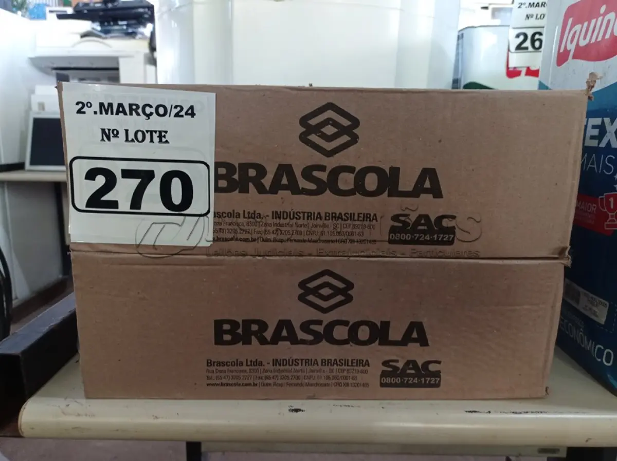 LOTE 270 - 02 CAIXAS COM COLA TUBO ST 175G. (NO ESTADO) ATENÇÃO! FAZER A VISITAÇÃO ANTES DE ARREMATAR, NÃO SABEMOS SE FUNCIONA. LEILÃO NÃO TEM GARANTIA E NEM DEVOLUÇÃO, SUJEITO A POSSÍVEIS AVARIAS VISÍVEIS/OCULTAS E/OU AUSÊNCIA DE COMPONENTES.
