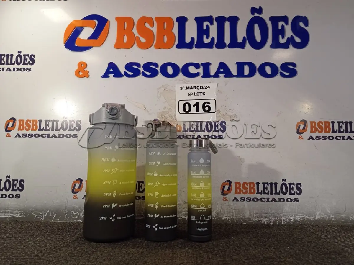 LOTE 016 - 01 KIT GARRAFA COM 03 PEÇAS. (NO ESTADO) ATENÇÃO! FAZER A VISITAÇÃO ANTES DE ARREMATAR, NÃO SABEMOS SE FUNCIONA. LEILÃO NÃO TEM GARANTIA E NEM DEVOLUÇÃO, SUJEITO A POSSÍVEIS AVARIAS VISÍVEIS/OCULTAS E/OU AUSÊNCIA DE COMPONENTES.