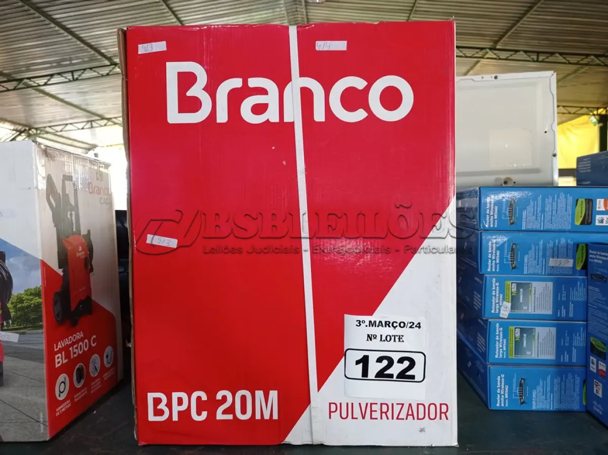 LOTE 122 - 01 PULVERIZADOR COSTAL BPC20 BRANCO. (NO ESTADO) ATENÇÃO! FAZER A VISITAÇÃO ANTES DE ARREMATAR, NÃO SABEMOS SE FUNCIONA. LEILÃO NÃO TEM GARANTIA E NEM DEVOLUÇÃO, SUJEITO A POSSÍVEIS AVARIAS VISÍVEIS/OCULTAS E/OU AUSÊNCIA DE COMPONENTES.
