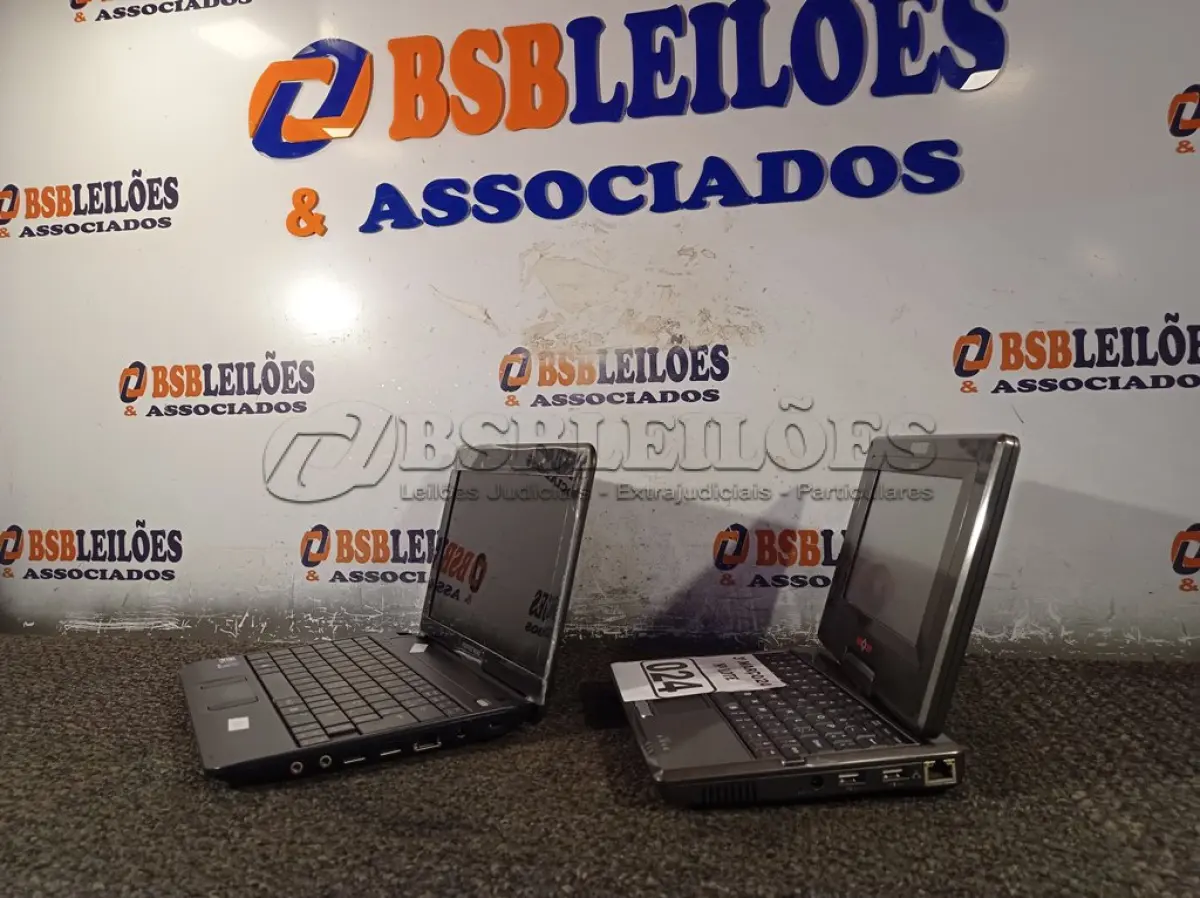 LOTE 024 - 02 NETBOOK’S MARCAS E MODELOS DIVERSOS. (NO ESTADO) ATENÇÃO! FAZER A VISITAÇÃO ANTES DE ARREMATAR, NÃO SABEMOS SE FUNCIONA. LEILÃO NÃO TEM GARANTIA E NEM DEVOLUÇÃO, SUJEITO A POSSÍVEIS AVARIAS VISÍVEIS/OCULTAS E/OU AUSÊNCIA DE COMPONENTES.