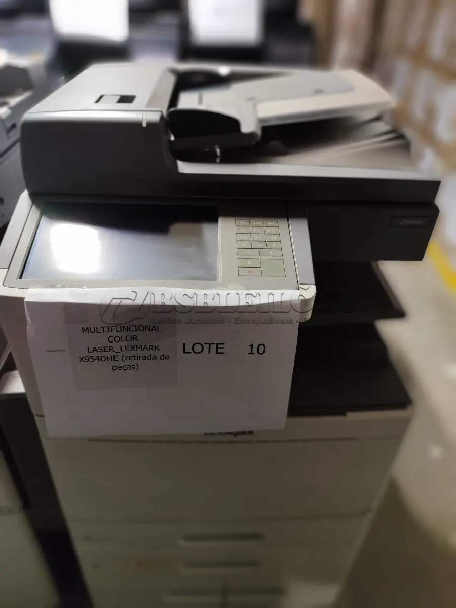 LOTE 010 - 02 MULTIFUNCIONAL COLOR LASER_LEXMARK X954DHE (RETIRADA DE PEÇAS)(NO ESTADO)