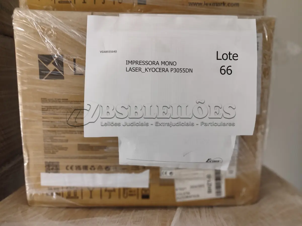 LOTE 066 - 03 IMPRESSORAS MONO LASER_KYOCERA P3055DN E 02 MULTIFUNCIONAIS MONO LASER M3655IDN_KYOCERA ECOSYS. (NO ESTADO)